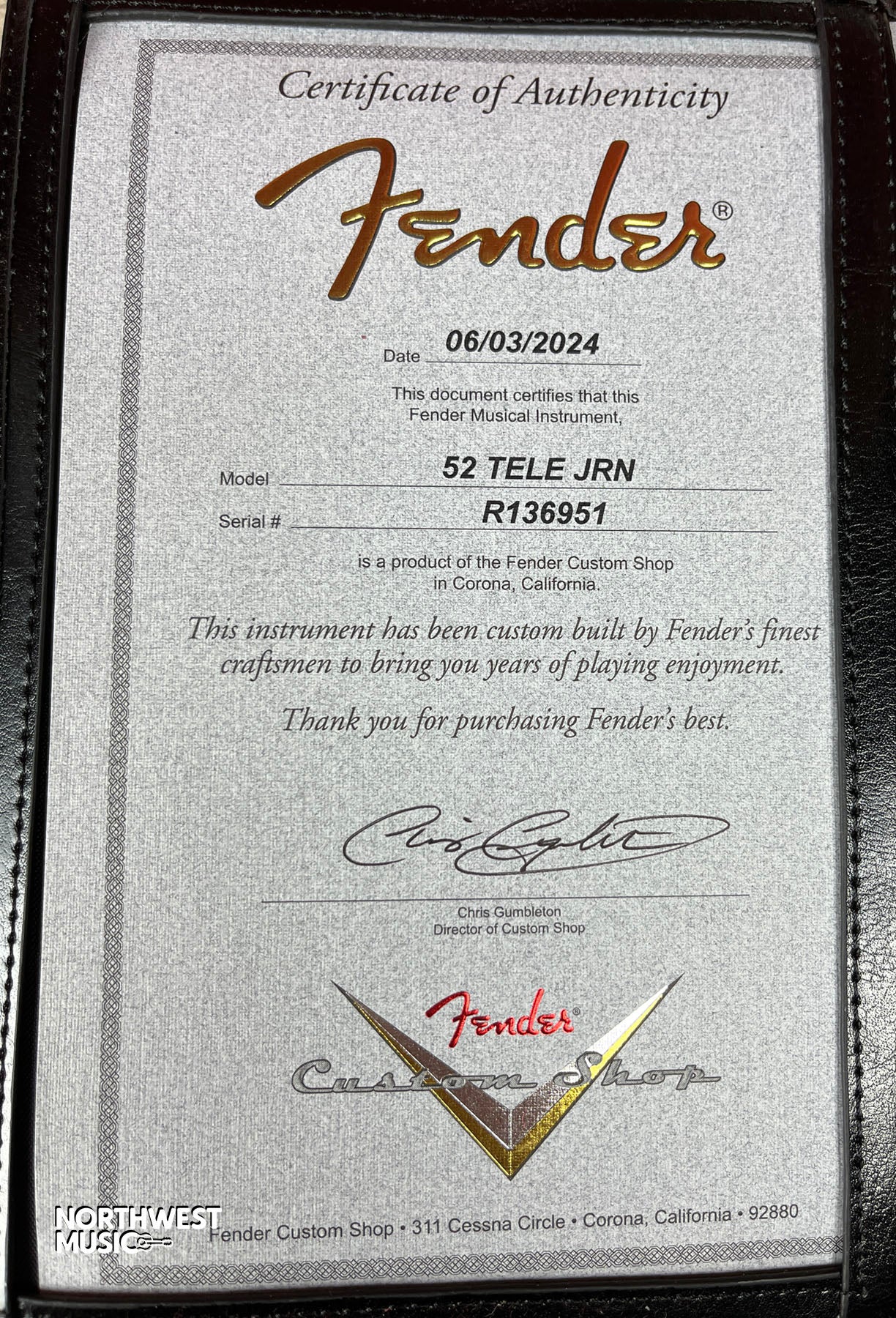 Fender Custom Shop '52 Tele Journeyman Butterscotch Blonde