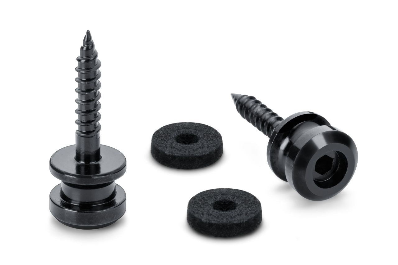 Schaller S-Locks Black Strap Lock Buttons Medium