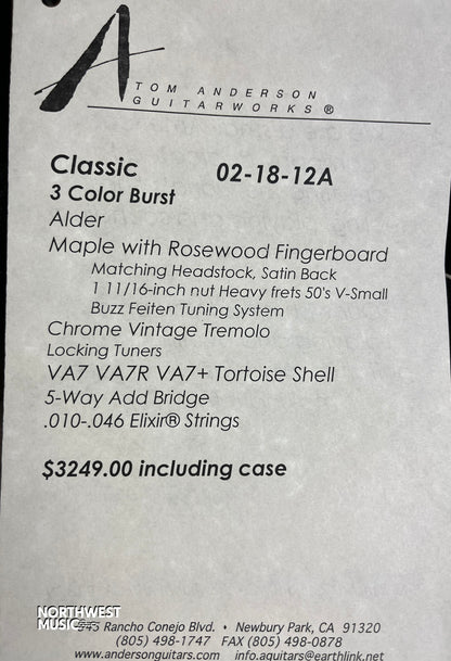Anderson Classic S 3-Color Burst