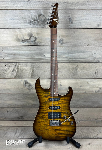 Anderson Hollow Drop Top Tiger's Eye Burst